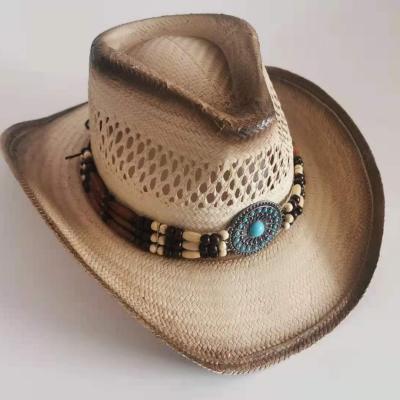 China Wholesale Hats Western Style Cowboy Straw Summer Image Fashion Outdoor Hat for sale