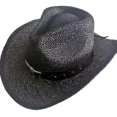 China Fashion Cowboy Kids Cowboy Hat Paper Straw Hat for sale