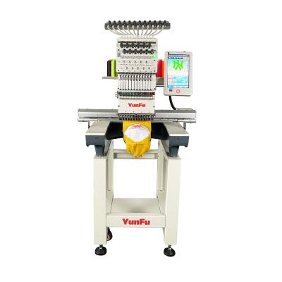 China Yunfu Flat Factory Hat/Shirt/Clothing Machine Wholesale Single Head Digital Embroidery Sewing High Speed ​​Machines for sale