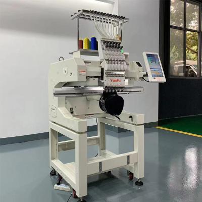 China Domestic Commercial Automated Hat/Shirt Embroidery Machine/Flat Home Use Apparel High Speed ​​Single Head Machine For T-shirt Hat for sale