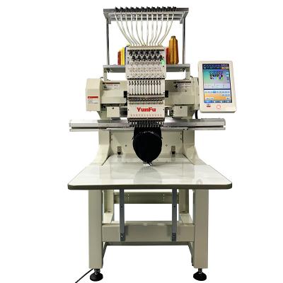 China Hat / Shirt / Flat One Head Embroidery Machine 12 Needles High Speed ​​Single Head Automated Embroidery Machines for sale