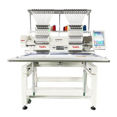 China Garment Shops 2022 High Quality 2 Heads Computer Embroidery Machine With High Speed ​​Prices for sale