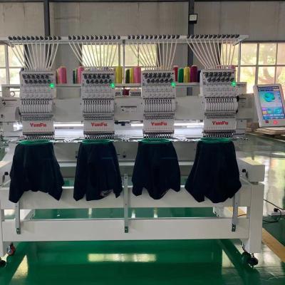 China Garment Shops Industrial Use Computerized 12/15 Needles Cap 4 Heads Embroidery Machine For T-Shirt/Bags/Socks for sale