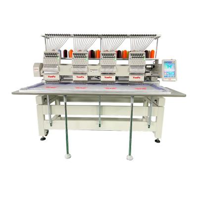 China Garment Shops Commercial Fabric Logo T-shirt Multi Needle 4head Computer Automatic Embroidery Machine Production Computerized 4 Header 6heads for sale