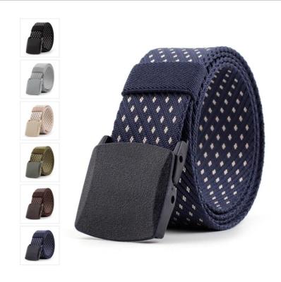 China Leisure Nylon Outdoor Metal Cloth Weddbing Belt Fashion High Quality Women's Automatic Buckle Canvas Belt for sale