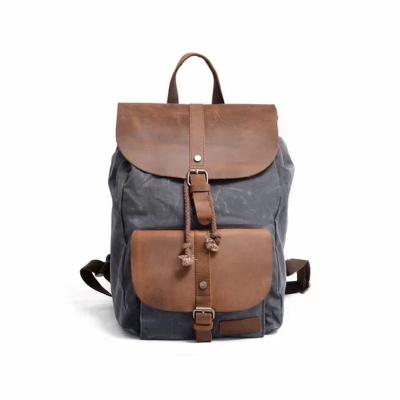 China Fashion Waterproof Travel Drawstring Backpack Bookbag Good Quality Laptop Leather Outdoor Backpack for sale