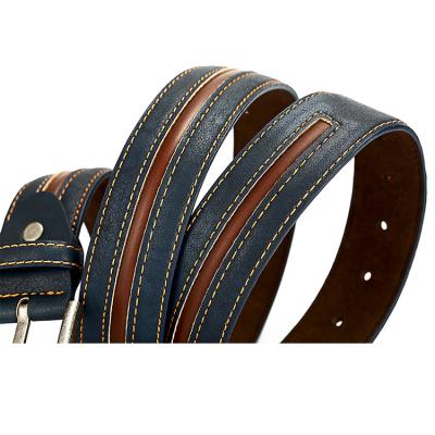 China Fashion.Casual high quality men belt soft genuine alloy casual buckle pin pin jeans men leather belt for sale