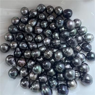 China DIY Real Black Tahitian Seawater Pearl Natural Screwed Baroque Pearl Jewelry For DIY Free Punch L006 for sale