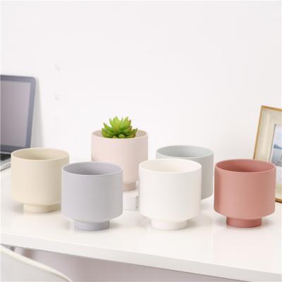 China Custom Wholesale Matte Elegant Pot Indoor Outdoor Decorative Planter Ceramic Flower Pots For Succulent Plants for sale