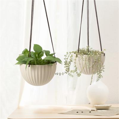 China Europe Europe Style Novelty Design Hung Planters Floating Flower Pot Hanging Ceramic Pot for sale