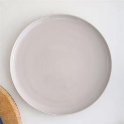 China Round Shape Sustainable Custom Logo Matte Wedding Decor Ware Hotel Used Ceramic Dinner Dishes for sale