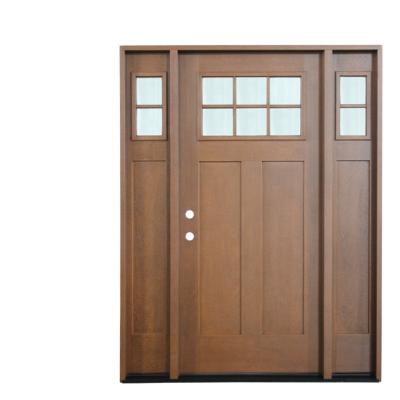 China Modern Fiberglass Front Entrance Door With Sidelights House Balcony Glass Doors for sale