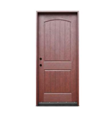 China Fangda Modern Good Quality Fiberglass Wood Grain Exterior Doors for sale