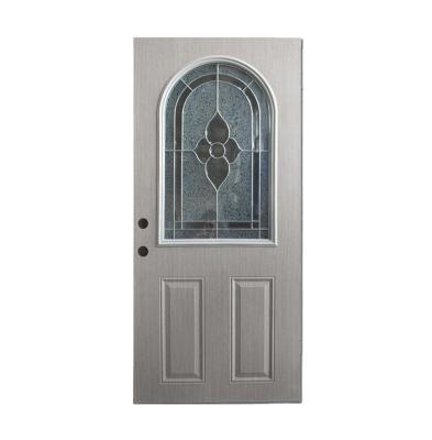 China Fangda modern hot sale double shed glass house exterior stainless steel casement security doors for sale