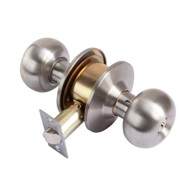 China Entry/Bedroom/Passage Factory/Bathroom Wholesales 304 Stainless Steel Cylindrical 201 Entry Privacy Passage Ball Door Lock Quality Knob High End Door Lock for sale