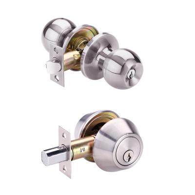 China USA Lockset High Quality Multifunctional Combined Apartment Passage Lock Stainless Steel Locked Entry Door Knob Traditional Door Knob for sale