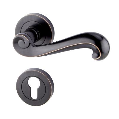 China European style bedroom door lock retro style easy installation handle color silent bearing custom electroplating mechanical lock for sale