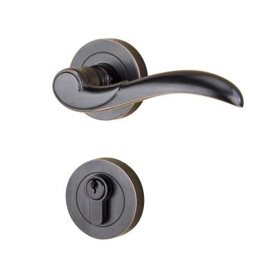 China European style factory direct wholesale easy installation stainless steel interior door handle lock aluminum zinc alloy custom set for sale