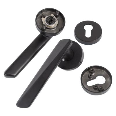 China Household Door Locks Hotel Interior Door Handle Modern Minimalist High Quality Plated Black Lock for sale