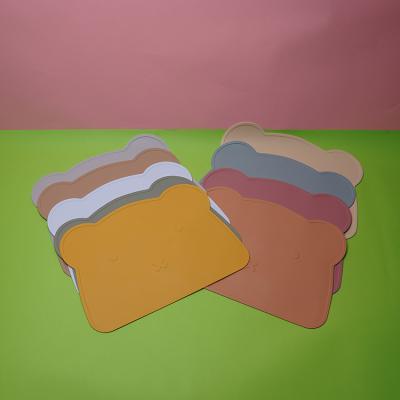 China 33 BPA Free OEM Viable Non Slip Kids Feeding Mat Place Mat Silicone Baby Feeding Mat for sale