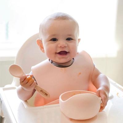 China BPA Free Custom Printing Soft Feeding Kids Baberos De Silicona Animal Waterproof Baby Silicone Baby Bib Set for sale