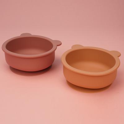 China BPA Free Baby Feeding Silicone Bowl Children Non Slip Tableware Baby Silicone Bowl for sale