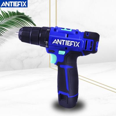 China 2021 ANTIEFIX 12V 2-Speed ​​Cordless Drill Driver With LED Light Max 10mm for sale