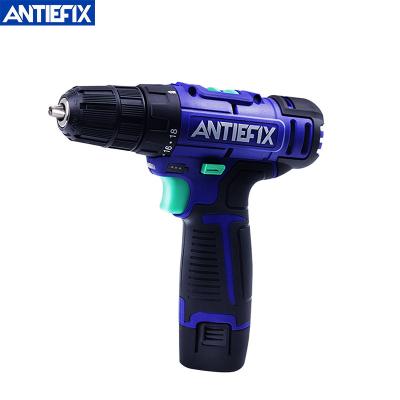 China 2021 New Design Antiefix Power Hand Heavy Duty Cordless Electric Drill 12V Model TCD01-122 Max 10mm for sale