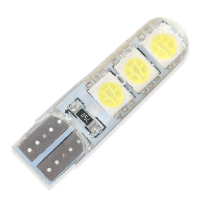 China Circuit board+silicone T10 led car light silicone highlight 5050 smd 6 T10 w5w 194 168 led Canbus bulbs led for car interior light 12V for car for sale