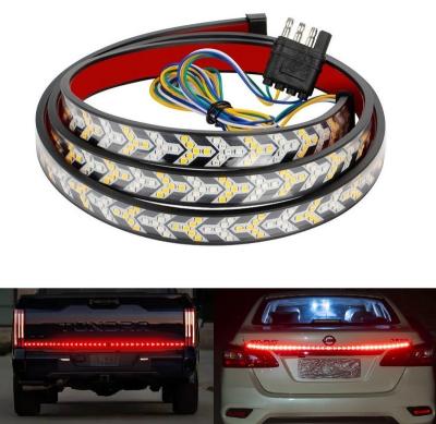 China DIY 12V Car Brake LED Warning Light Flexible Strip Turn Signal Light Dual Rear Flashing Flexible Red Lights for sale