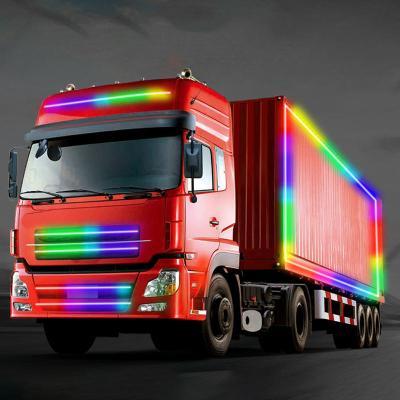 China Truck Roof 24V Flexible Waterproof LED Security Warning Light Flashing Light Strip Flexible Decoration Truck Atmosphere Security Warning Light Strip Welcome for sale