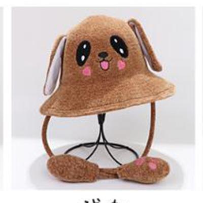 China Cute Fashion Hat Children\Winter Comfortable\Durable Fashion Knitted Lovely Bucket Hats Rabbit Bunny Cap Moving Ear Fisherman Hats for sale