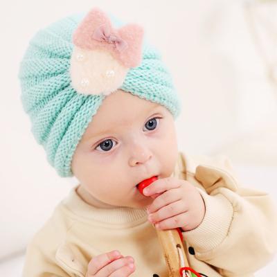 China Fashion\keep Warm\durable Pure Color Warm Knitted Hats Cute Strawberry Toddler Hats Infant Winter Baby Kids Wool Hat 21 Colors for sale