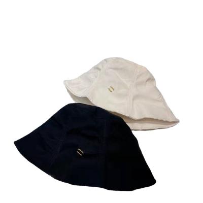 China 2022 New Summer Spring Summer Cotton Canvas Breathable Bucket Hats Fisherman Hat Sweet Channel Irregular Designer Pleats Bucket Hats for sale