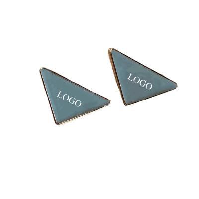 China Other Women Inverted Silvery Luxury Designer Female 925 Earrings Popular Brands To Star Net White Triangle Earrings P Brand Trend Earrings for sale