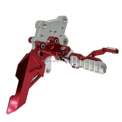 China 6061 Aluminum Alloy CNC Adjustable Motorcycle Bike Foot Peg Motorcycle Rearset Foot Peg Racing Rear Set Foot Pegs Pedal Pads For Kawasaki /Ducati. for sale