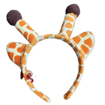 China Plush Giraffe Rabbit Ear Hairband Bunny Ear Headband Birthday Party Gift Halloween Christmas Soft Cozy Costume Kids Adult Cosplay Headband for sale