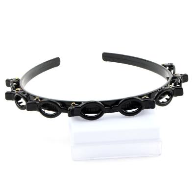 China Hot Selling Hair Decoration Amazon Strokes Hairstyle Hairpin Double Twist And Clip Headband Braid Hair Band For Women Girls for sale