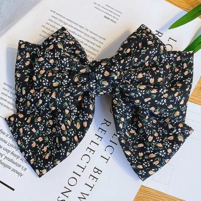 China Japan and Korean Style Central Statistical Institute of Korea Small Three-Layer Spring Clip Floral High-End Bow Tied Hairpin Hair Accessories for Women Girls for sale