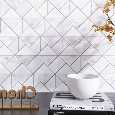 China Wholesale Modern Natural Carrara Backsplash Mable Irregular Glass Mosaic Wall Tile for sale