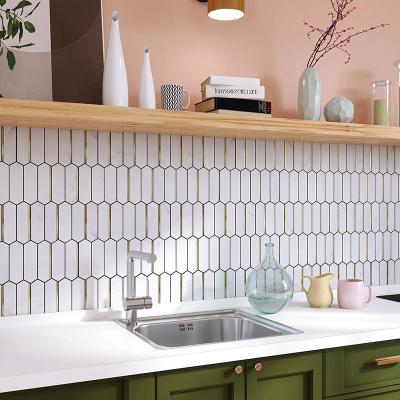 China Waterproof Aluminum Tiles 4mm Thick Waterproof Self Adhesive Backsplash Decor Peel and Stick Tile Wall for sale