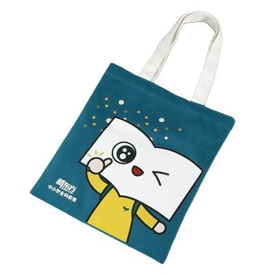 China Recyclable Multi-colors Customize Logo Recycled Canvas Cotton Shopping Tote Bag for sale