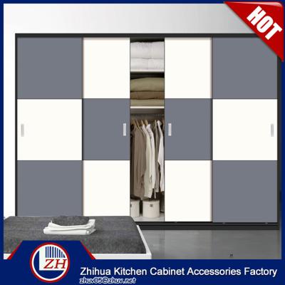 China Anti-scratch Laminate Bedroom Wardrobe Designs Shutter Wardrobe Door Design for sale