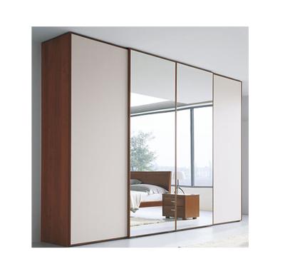 China Anti-scratch Laminate Bedroom Wardrobe Designs Sliding Mirror Wardrobe Doors for sale