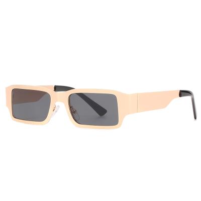 China Men 2021 Square Vintage Metal Sunglasses VASHAP 9155 Fashion Women's Square New Small Brand Branded Sun Glass Gradient Designer Running Shades for sale