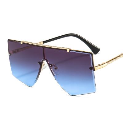 China 2021 New Fashion Unique Oversized Sunglasses VASHAP 2582 One Piece Metal Plastic Designer Shades Clear Men Women UV400 Retro Sun Glasses for sale