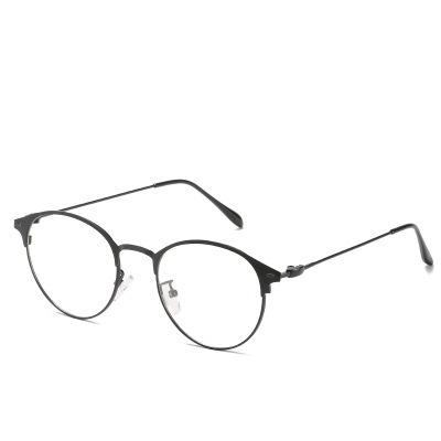 China VASHAP 2063 Fashion Sunglasses VASHAP 2063 Vintage Blue Light Blocking Metal Glass Oval Frame Aesthetic Prescription Anti Retro Clear Men Women Elegant for sale