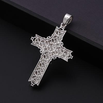 China 2021 New Design TRENDY New Design Muslim Pendant Jesus Religious Jewelry Cage Back Hip Hop Cross Pendant for sale