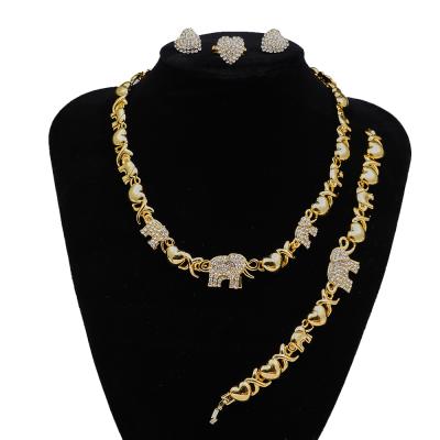 China FASHIONABLE Wholesale Jewelry Elephant Jewelry Set Wholesale Xoxo Necklace Set Jewelry for sale