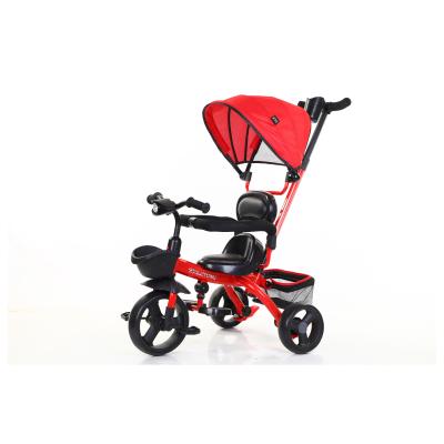 China Ride On Toy Factory Wholesale Push Baby Tricycle With Canopy Low Price Baby Tricycle Kids Ride On Bike for sale